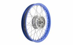 Speichenrad 1,50 x 16 Zoll - Alufelge blau eloxiert mit Chromspeichen - Simson